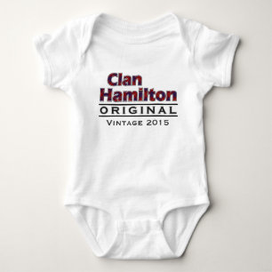 Clan Hamilton Vintage Customise Your Birthyear Baby Bodysuit