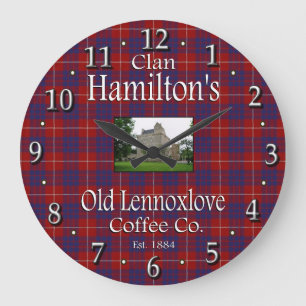 Clan Hamilton's Old Lennoxlove Coffee Co. Large Clock