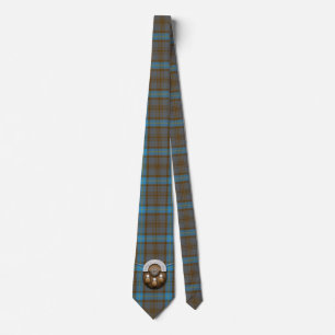 Clan Hannah Tartan And Sporran Tie