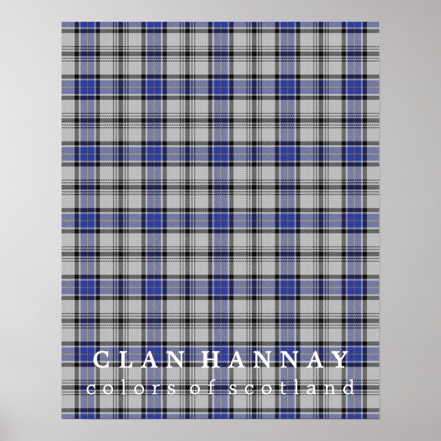 Clan Hannay Colors of Scotland Tartan Poster (Front)