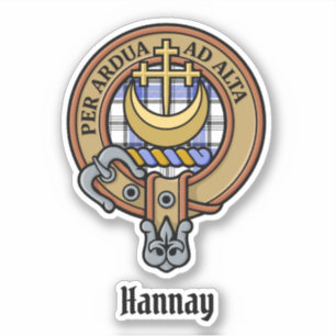 Clan Hannay Crest over Tartan