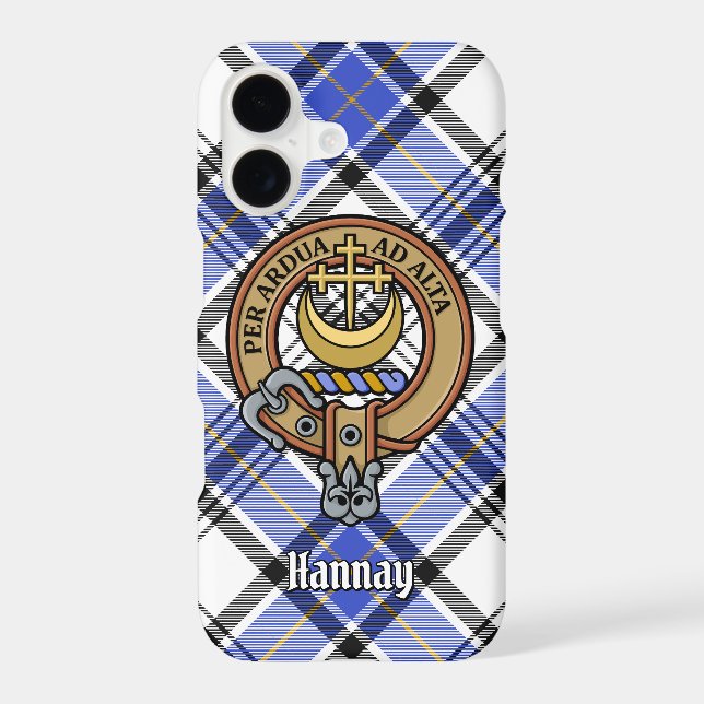 Clan Hannay Crest over Tartan (Back)