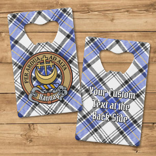 Clan Hannay Crest over Tartan