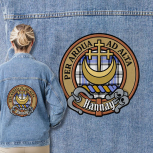 Clan Hannay Crest over Tartan Denim Jacket