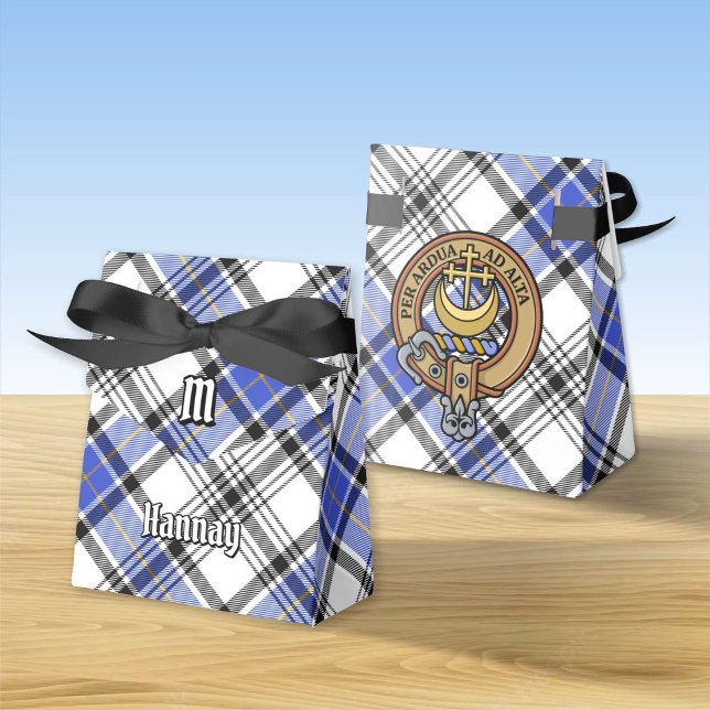 Clan Hannay Crest over Tartan Favour Box (Creator Uploaded)