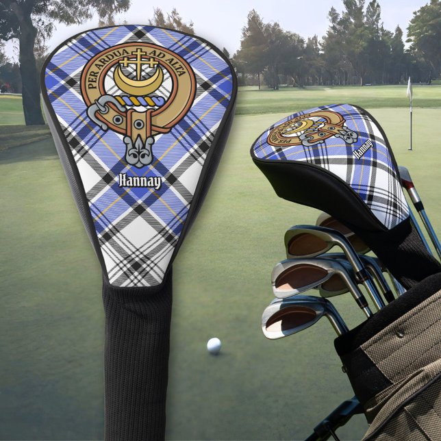 Clan Hannay Crest over Tartan Golf Head Cover (Creator Uploaded)
