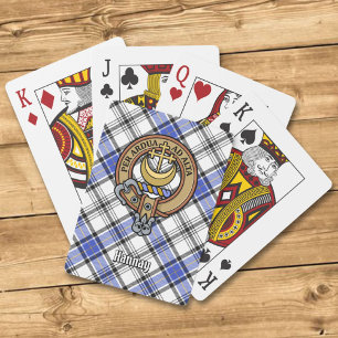 Clan Hannay Crest over Tartan Playing Cards
