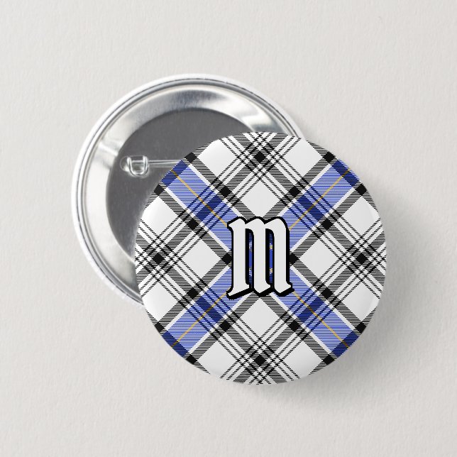 Clan Hannay Tartan 6 Cm Round Badge (Front & Back)