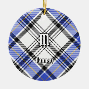 Clan Hannay Tartan Ceramic Tree Decoration