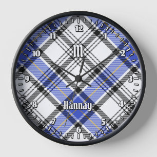 Clan Hannay Tartan Clock