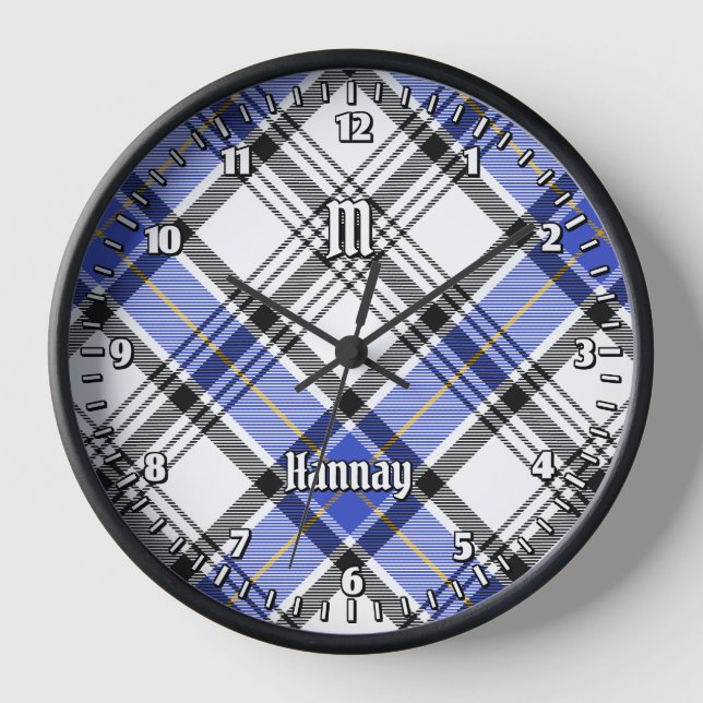 Clan Hannay Tartan Clock (Front)