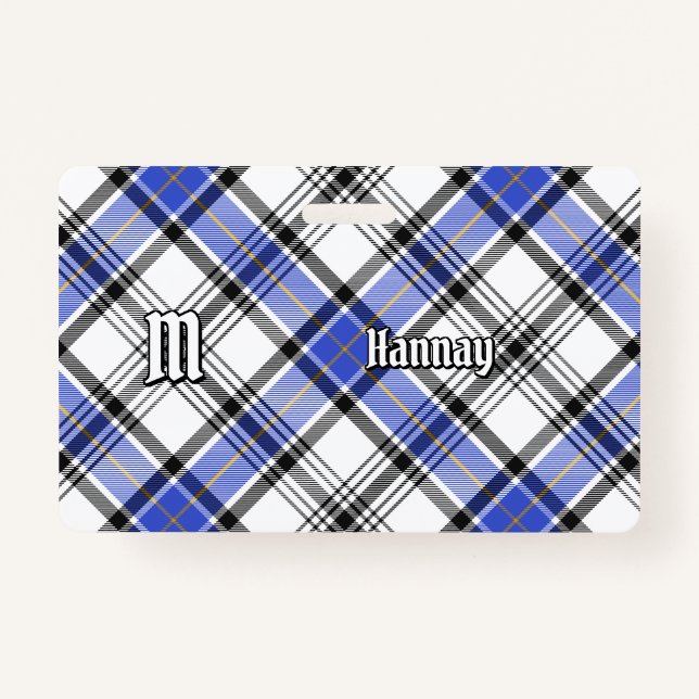 Clan Hannay Tartan ID Badge (Front)