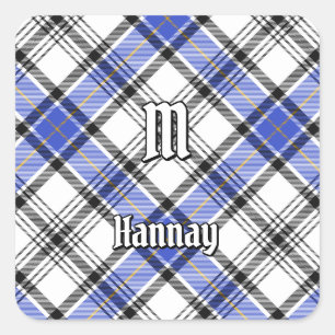 Clan Hannay Tartan Square Sticker