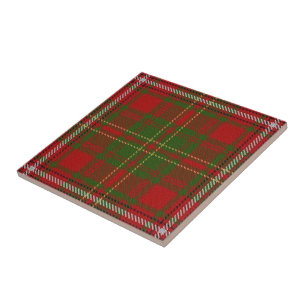 Clan Hay Scottish Expressions Red Tartan Tile