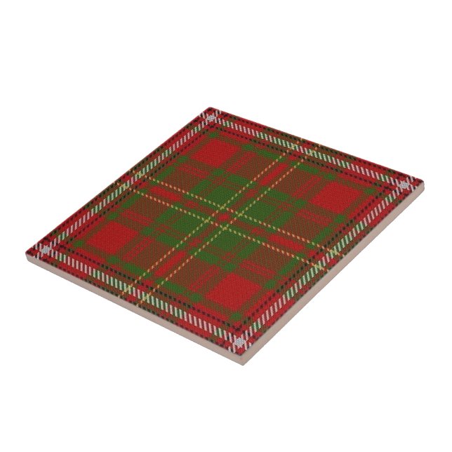 Clan Hay Scottish Expressions Red Tartan Tile (Side)