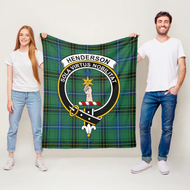 Henderson Ancient Tartan Gold Courage Symbol Blanket