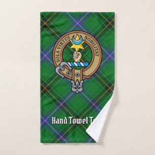 Clan Henderson Crest over Tartan Bath Towel Set