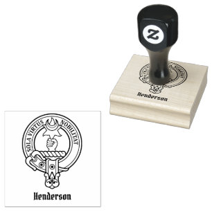 Clan Henderson Crest Rubber Stamp
