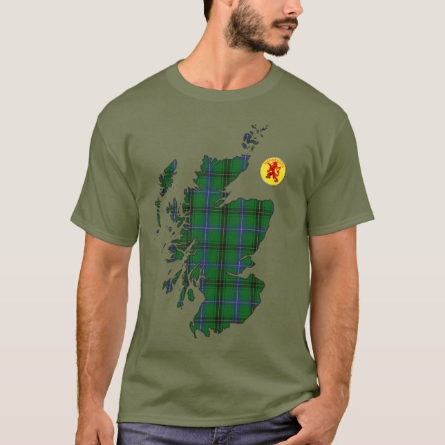 Clan Henderson [EDIT] Tartan Map T-Shirt (Front)