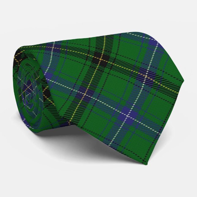 Clan Henderson Letter H Monogram Tartan Tie (Rolled)