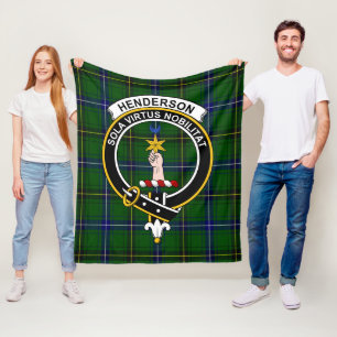 Clan Henderson Modern Tartan Plaid Fleece Blanket