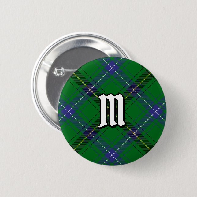 Clan Henderson Tartan 6 Cm Round Badge (Front & Back)