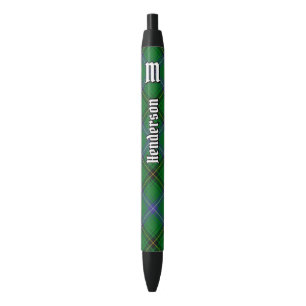 Clan Henderson Tartan Black Ink Pen