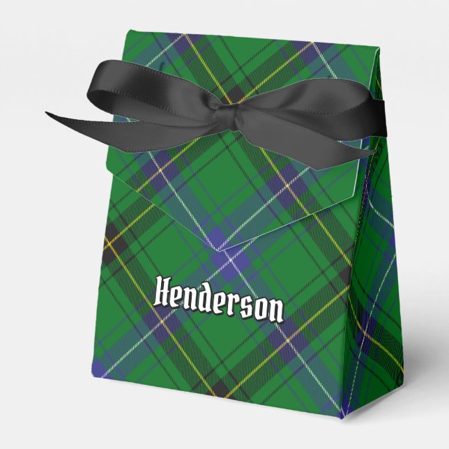 Clan Henderson Tartan Favour Box (Front Side)