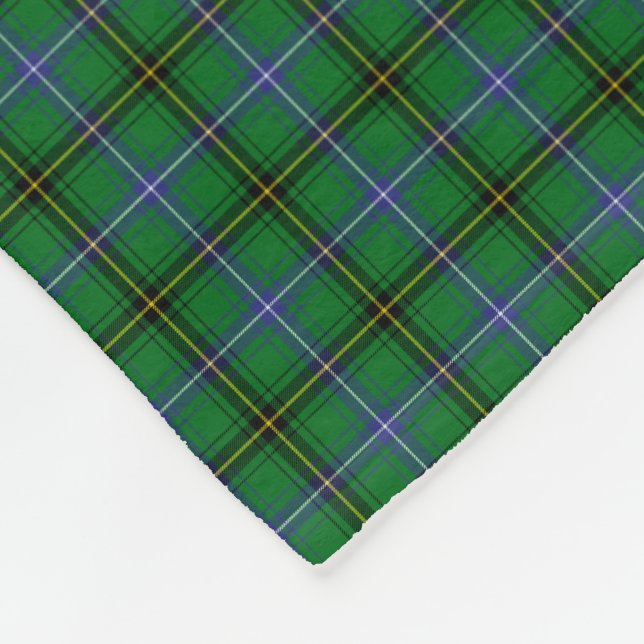 Clan Henderson Tartan Fleece Blanket (Corner)