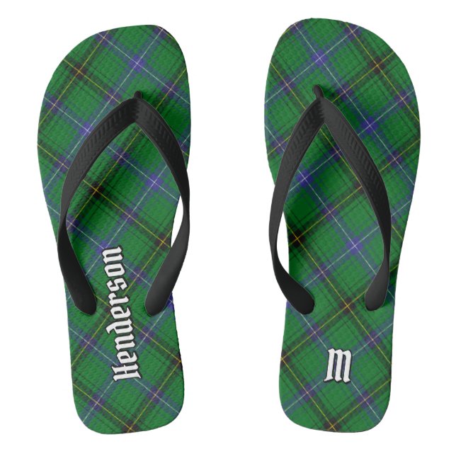 Clan Henderson Tartan Flip Flops (Footbed)