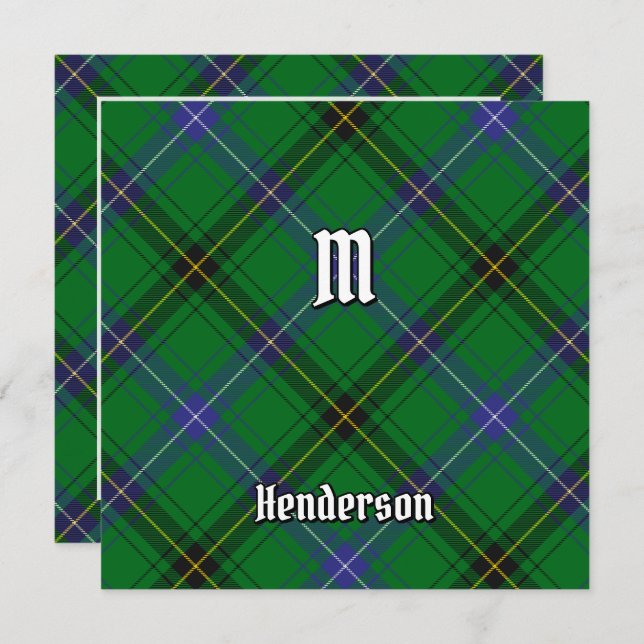 Clan Henderson Tartan Invitation (Front/Back)