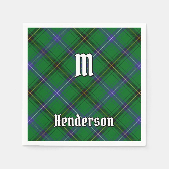 Clan Henderson Tartan Napkin (Front)