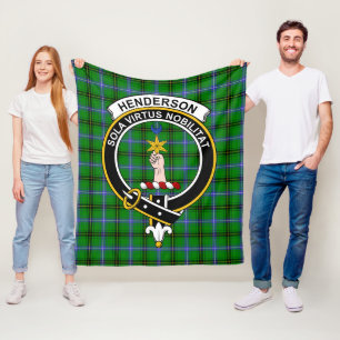 Clan Henderson Tartan Plaid Fleece Blanket