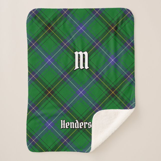 Clan Henderson Tartan Sherpa Blanket (Front)