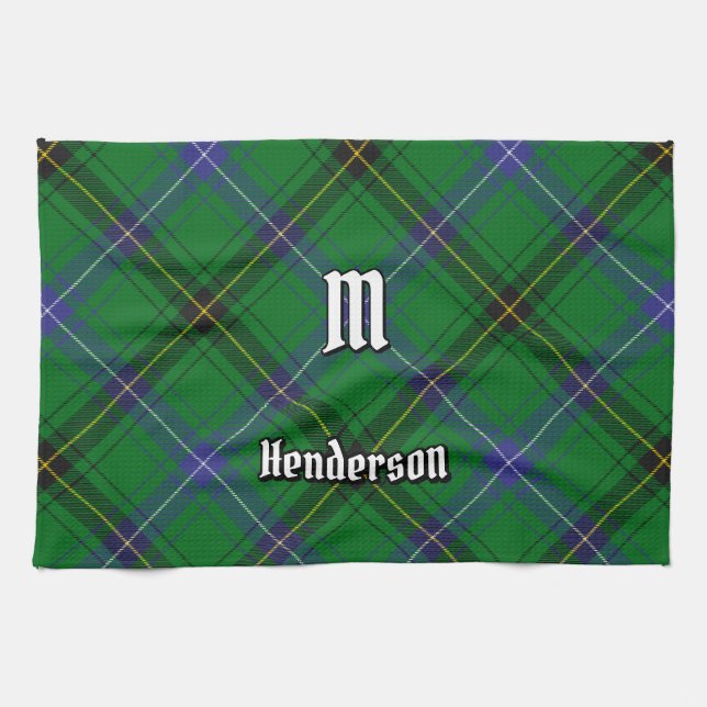 Clan Henderson Tartan Tea Towel (Horizontal)