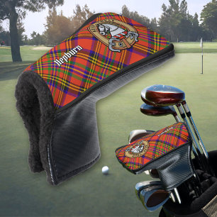 Clan Hepburn Crest over Tartan Golf Head Cover