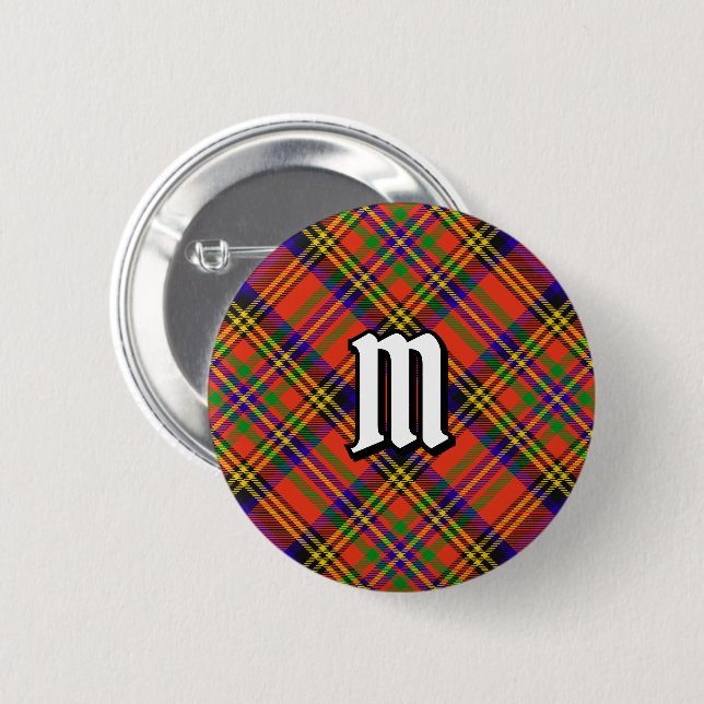 Clan Hepburn Tartan 6 Cm Round Badge (Front & Back)
