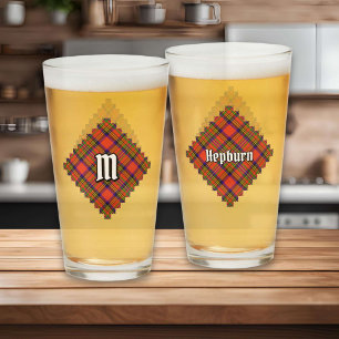Clan Hepburn Tartan Glass