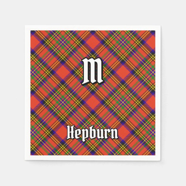 Clan Hepburn Tartan Napkin (Front)
