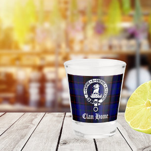 Clan Home Crest Badge and Tartan Shot Glass