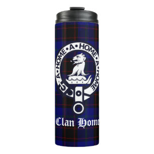 Clan Home Crest Badge and Tartan  Thermal Tumbler