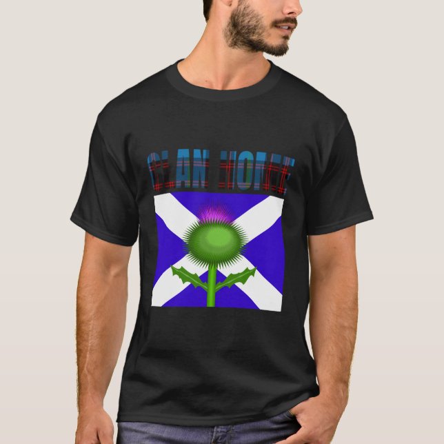 Clan Home Tartan Scottish Family Name Scotland Pri T-Shirt (Front)
