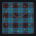 Clan Home Tartan Square Wall Clock<br><div class="desc">One of the Scottish tartans for the Home Clan. If you would like another tartan not shown here,  please feel free to message me. Please provide the STA Reference number for the tartan pattern you would like if possible.</div>