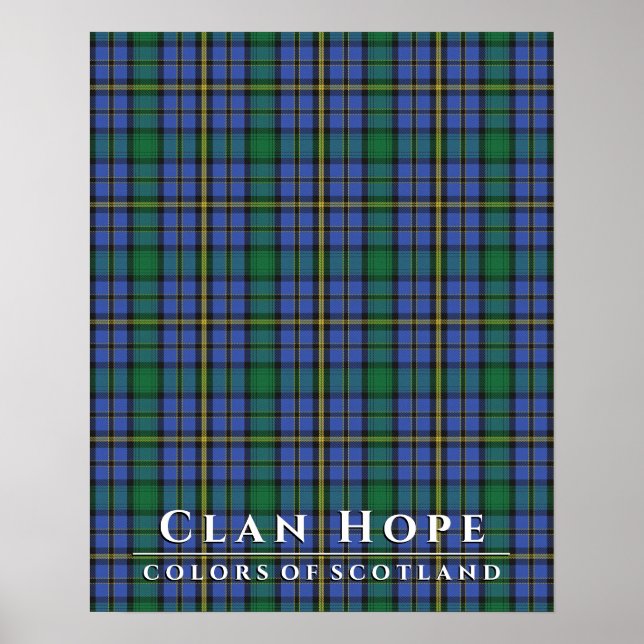 Clan Hope Colors of Scotland 2 Tartan Plaid Poster (Front)