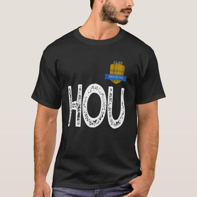 Clan Houston H and O and U Family Matching T-Shirt (Front)