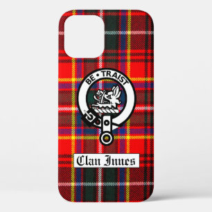 Clan Innes Crest Badge and Tartan iPhone 12 Case