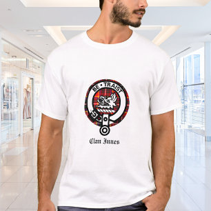 Clan Innes Crest Badge & Tartan T-Shirt
