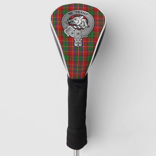 Clan Innes Crest & Tartan  Golf Head Cover (Front)