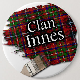 Clan Innes Tartan Paint Brush 6 Cm Round Badge