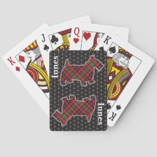 Clan Innes Tartan Scottish Terrier Edition Playing Cards